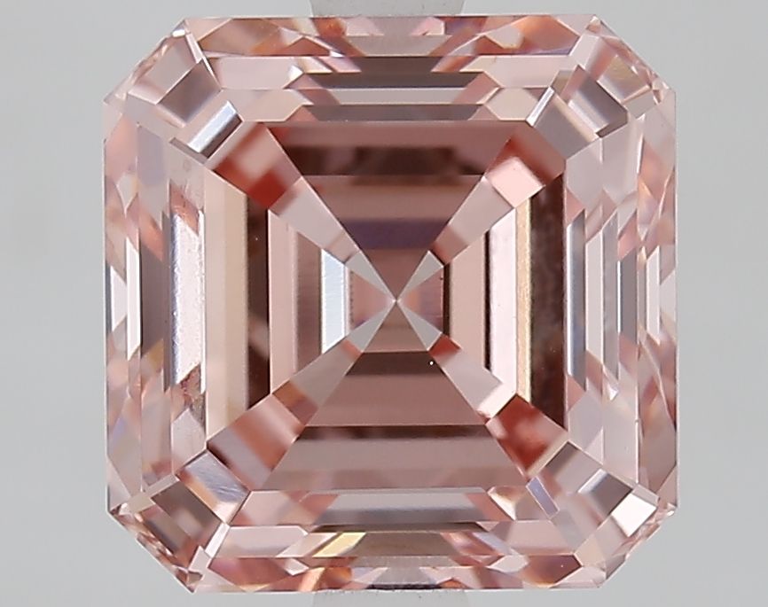 Square Emerald Fancy Intense Pink Lab-grown Diamond 3.19ct VVS2 loose diamond