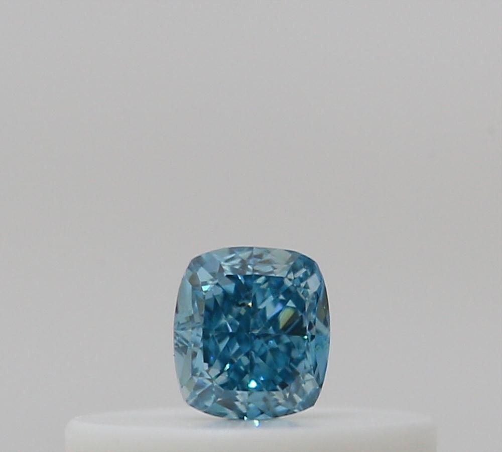 Cushion Fancy Deep Blue Green Natural Diamond 0.11ct loose diamond