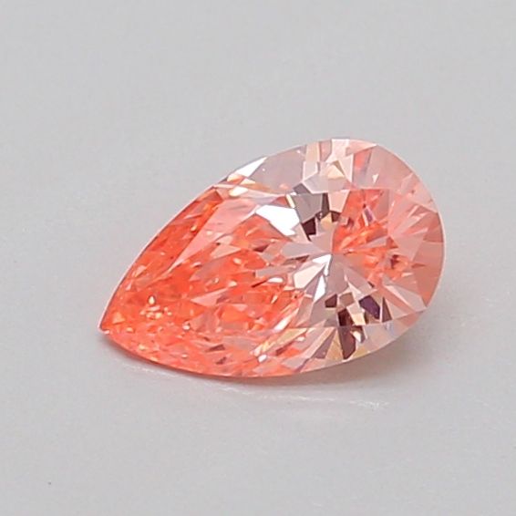 Pear Fancy Vivid Pink Orange Lab-grown Diamond 0.38ct VS1 loose diamond