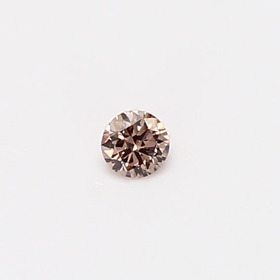 Round Fancy Brownish Pink Natural Diamond 0.07ct loose diamond