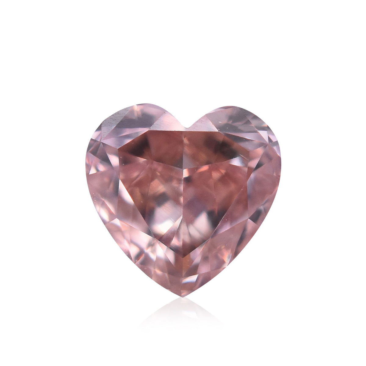 Heart Fancy Orangey Pink Natural Diamond 0.23ct VS2 loose diamond