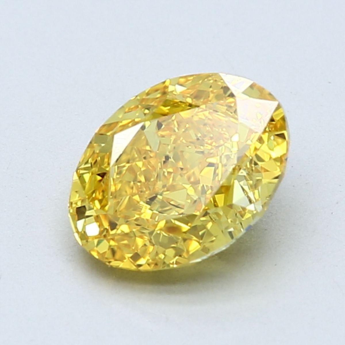 Oval Fancy Vivid Yellow Lab-grown Diamond 1.92ct VVS2 loose diamond