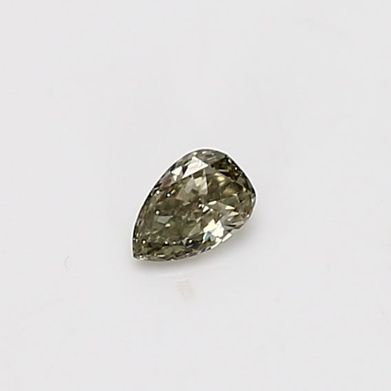 Pear Fancy Grayish Yellowish Green Natural Diamond 0.11ct loose diamond