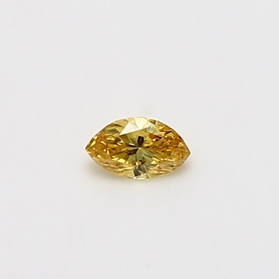 Marquise Fancy Vivid Orangey Yellow Natural Diamond 0.11ct loose diamond