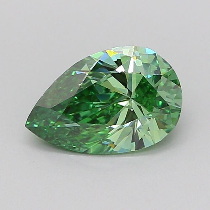 Pear Fancy Vivid Green Lab-grown Diamond 1ct VVS2 loose diamond
