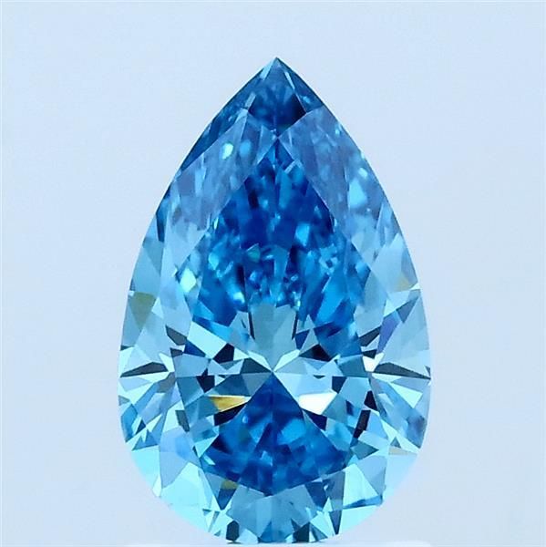 Pear Fancy Vivid Blue Lab-grown Diamond 1ct VVS2 loose diamond