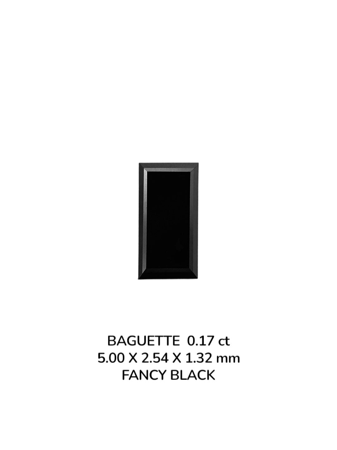 Baguette Fancy Black Natural Diamond 0.17ct VVS2 loose diamond