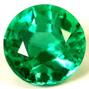 Round Green Emerald 0.98ct loose gemstone
