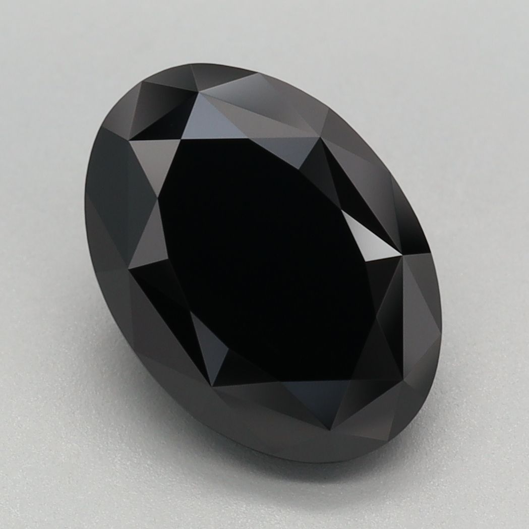 Oval Fancy Black Lab-grown Diamond 3.07ct loose diamond