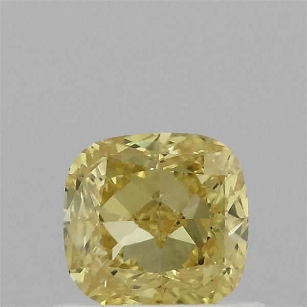 Cushion Fancy Vivid Yellow Lab-grown Diamond 0.71ct VS1 loose diamond