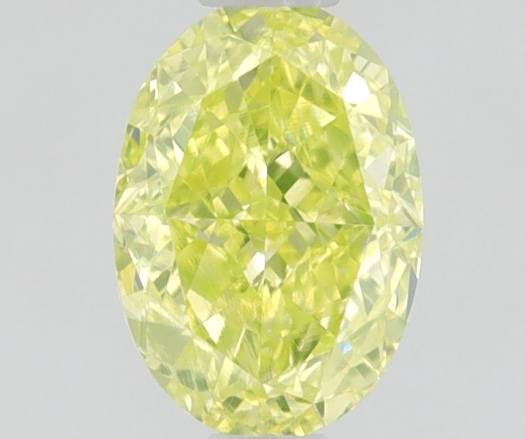 Oval Fancy Intense Greenish Yellow Natural Diamond 0.29ct VS1 loose diamond
