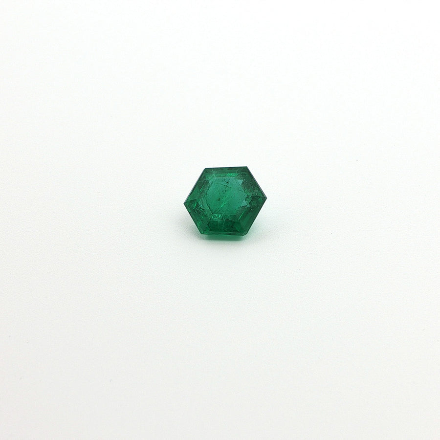 Hexagonal Green Emerald 2.27ct loose gemstone
