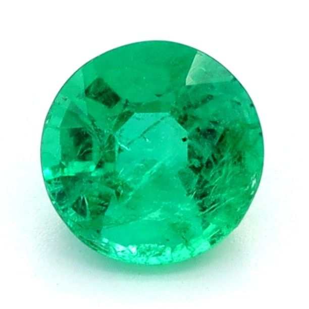 Round Green Emerald 0.31ct loose gemstone