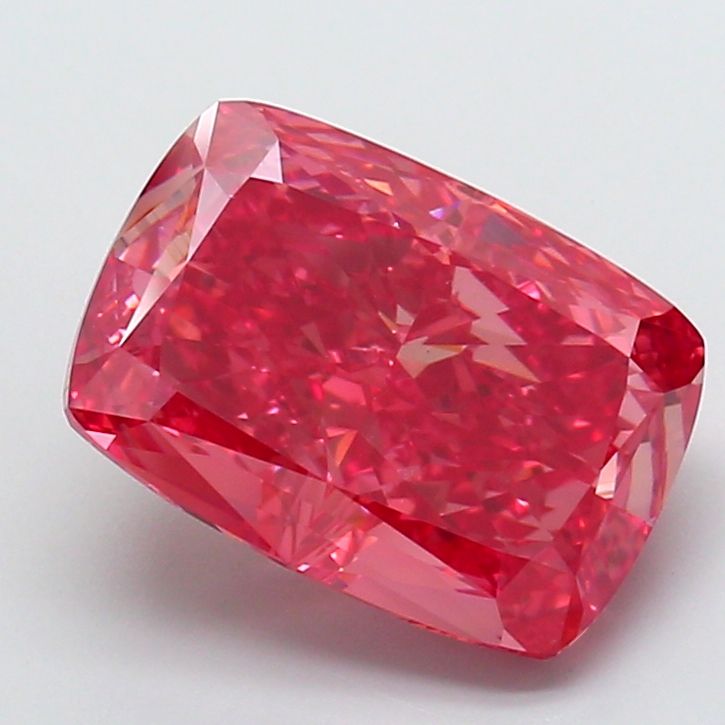 Cushion Fancy Vivid Red Lab-grown Diamond 7.36ct VS1 loose diamond