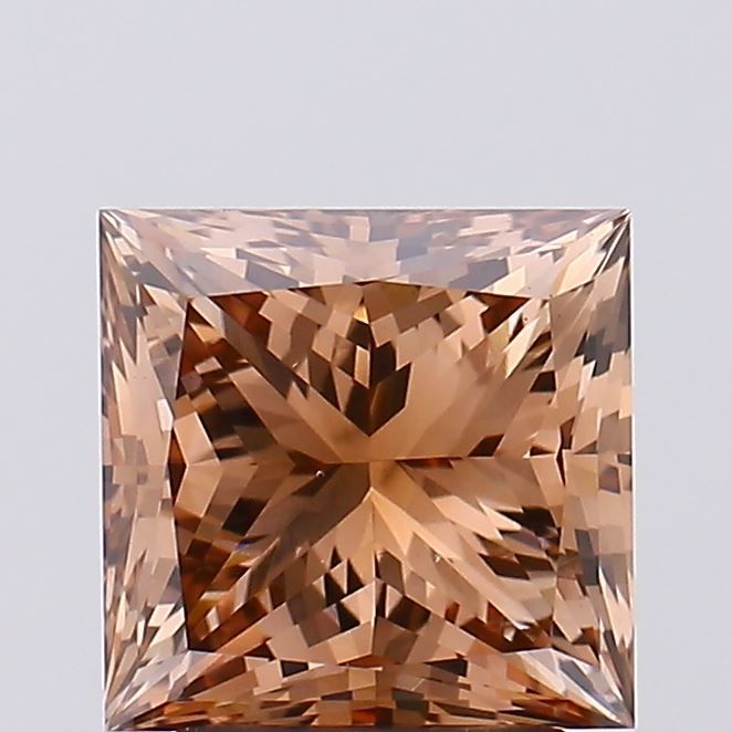 Princess Fancy Brown Lab-grown Diamond 2.3ct VS2 loose diamond