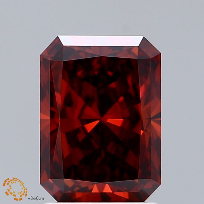 Radiant Fancy Deep Orange Lab-grown Diamond 2.1ct VS1 loose diamond