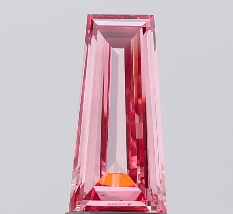 Tapered Baguette Fancy Vivid Pink Lab-grown Diamond 1.23ct VS2 loose diamond