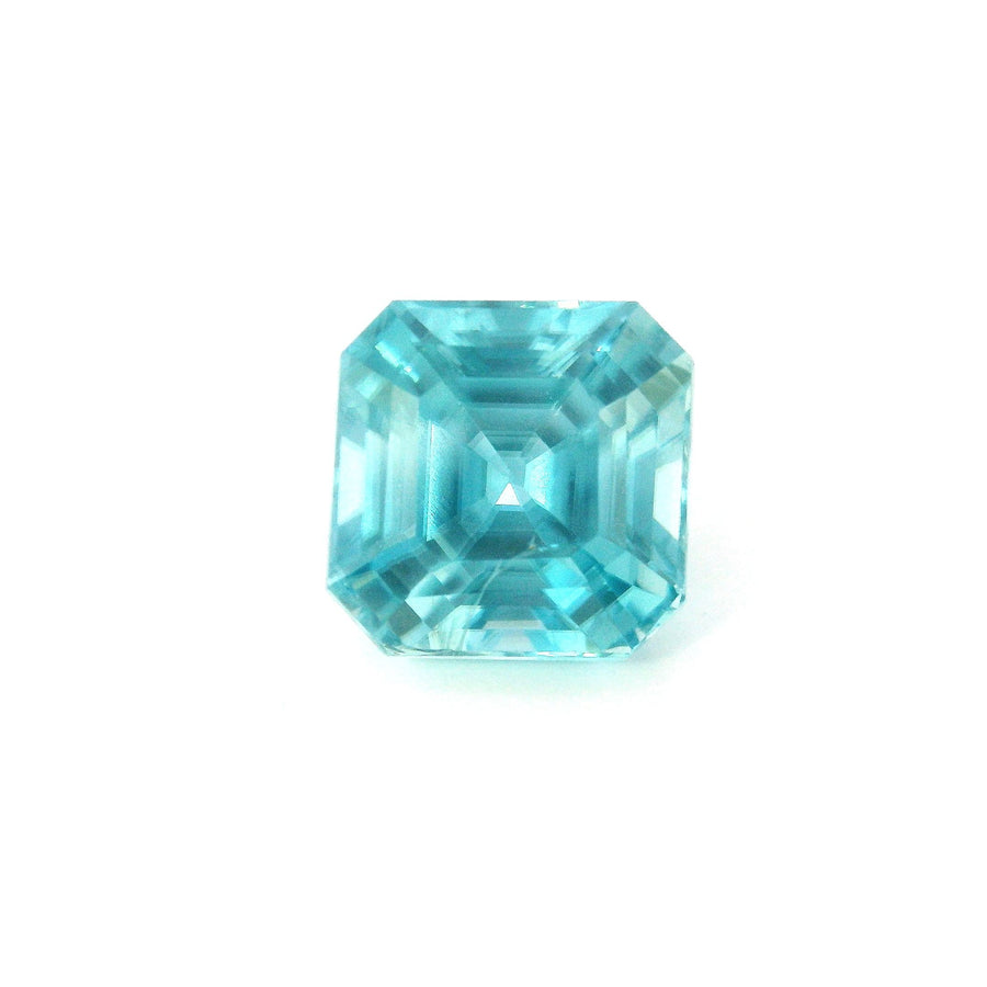 Octagonal Blue Zircon 6.17ct loose gemstone