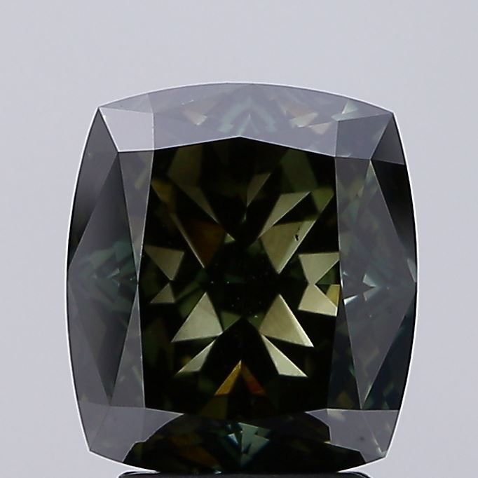Cushion Fancy Black Lab-grown Diamond 3.78ct VS1 loose diamond