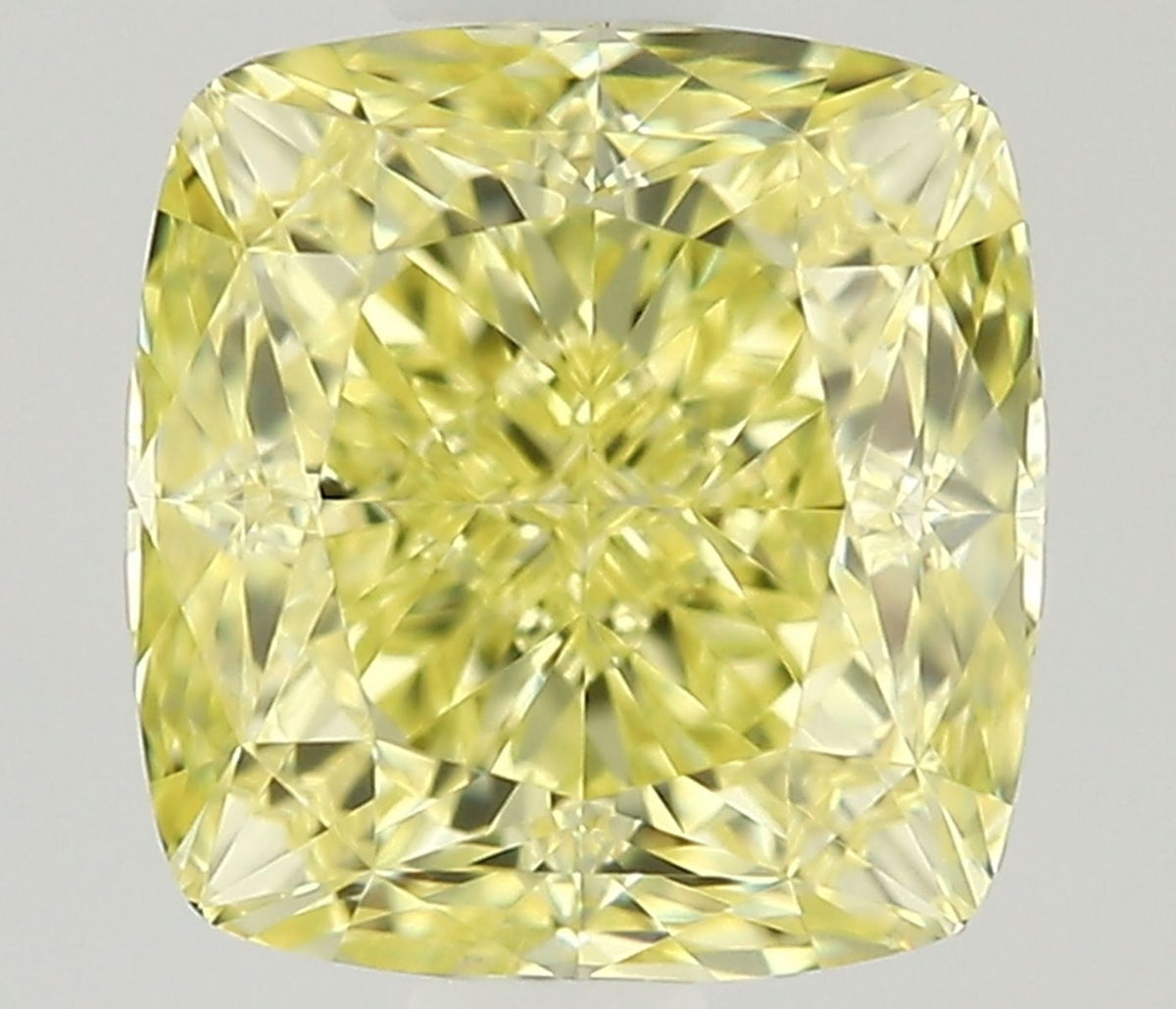 Cushion Fancy Intense Yellow Natural Diamond 0.85ct VVS2 loose diamond