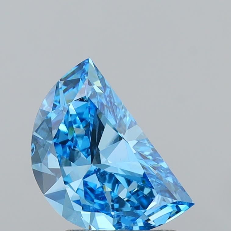 Half Moon Fancy Vivid Blue Lab-grown Diamond 1.55ct VS2 loose diamond
