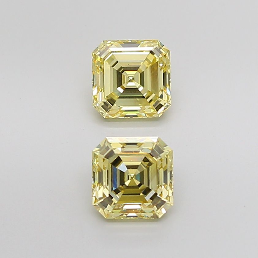 Asscher Fancy Intense Yellow Lab-grown Diamond 1.34ct VS2 loose diamond
