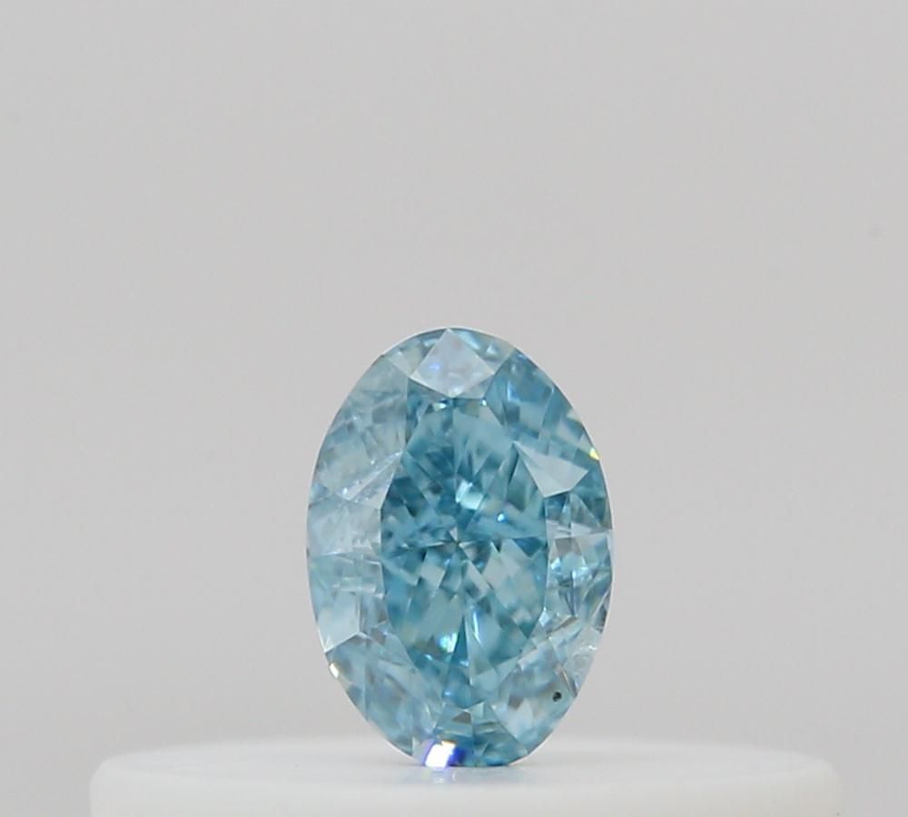 Oval Fancy Vivid Green Blue Natural Diamond 0.1ct loose diamond