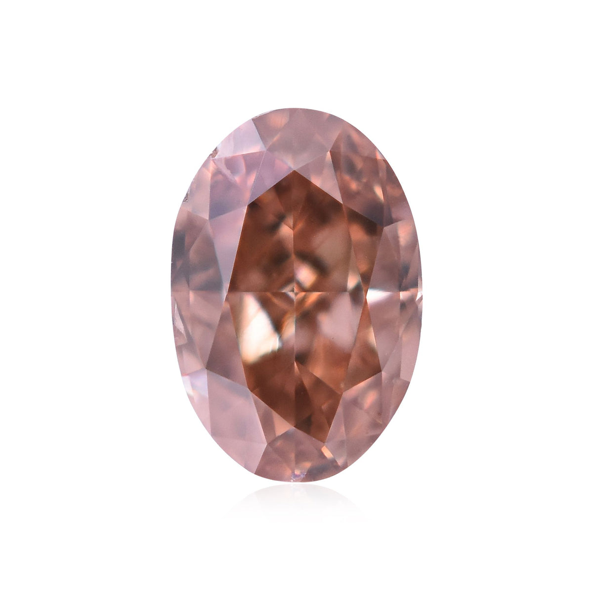 Oval Fancy Deep Orangey Pink Natural Diamond 0.19ct SI1 loose diamond