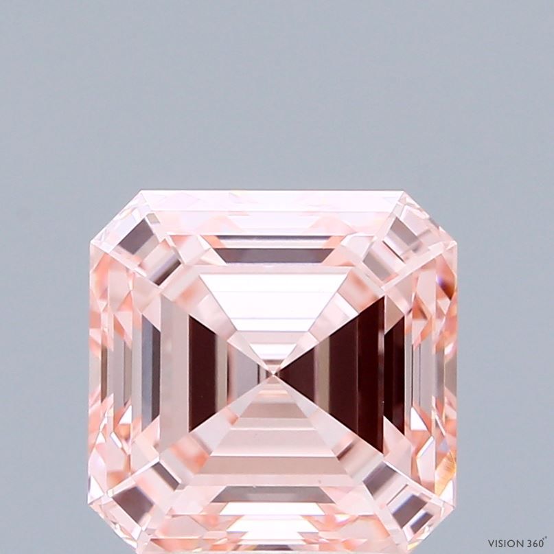 Square Emerald Fancy Intense Pink Lab-grown Diamond 3.21ct VS1 loose diamond