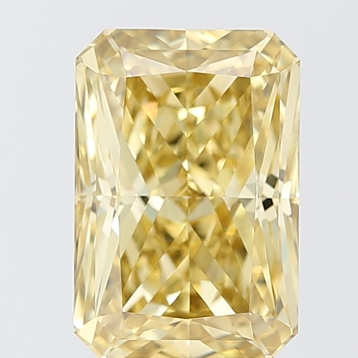 Radiant Fancy Intense Yellow Lab-grown Diamond 5.34ct VS1 loose diamond