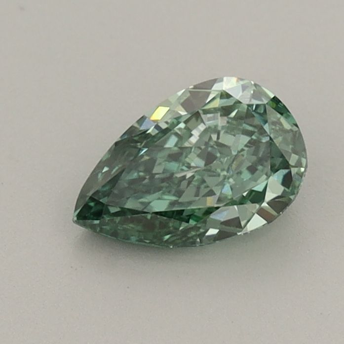Pear Fancy Vivid Green Lab-grown Diamond 0.58ct VVS2 loose diamond