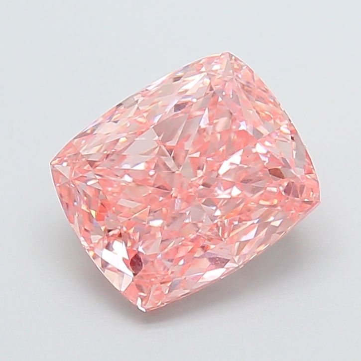 Cushion Fancy Vivid Pink Lab-grown Diamond 3.1ct VS1 loose diamond
