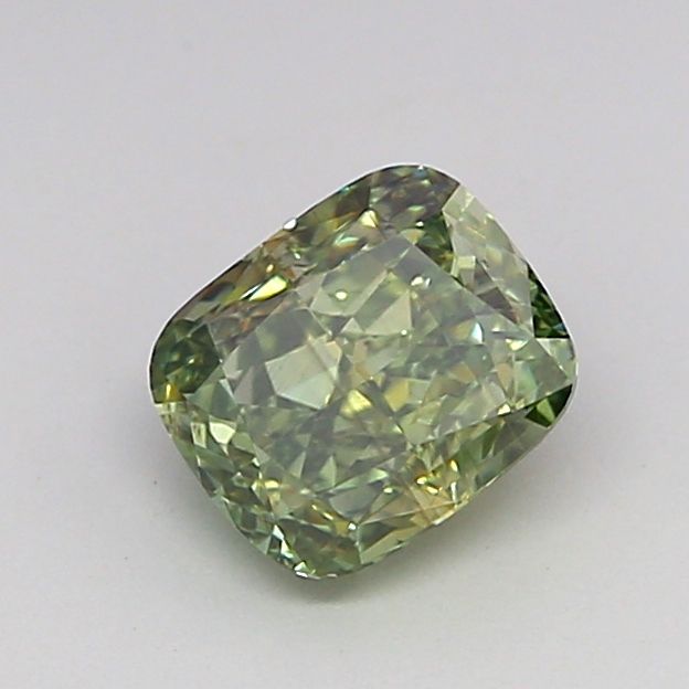 Cushion Fancy Vivid Green Lab-grown Diamond 1ct SI1 loose diamond