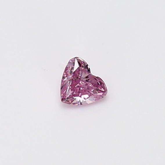 Heart Fancy Vivid Purple Pink Natural Diamond 0.12ct VS2 loose diamond