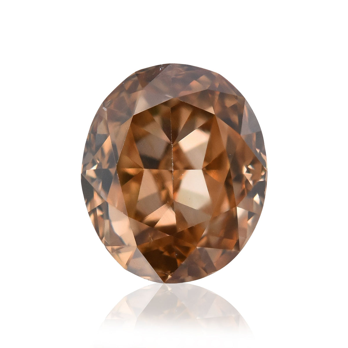 Oval Fancy Deep Brownish Yellowish Orange Natural Diamond 0.76ct SI1 loose diamond