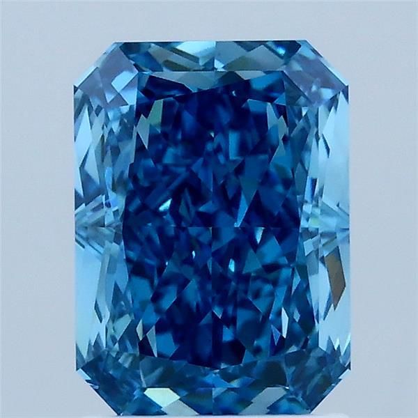 Radiant Fancy Vivid Blue Lab-grown Diamond 2.1ct VS1 loose diamond