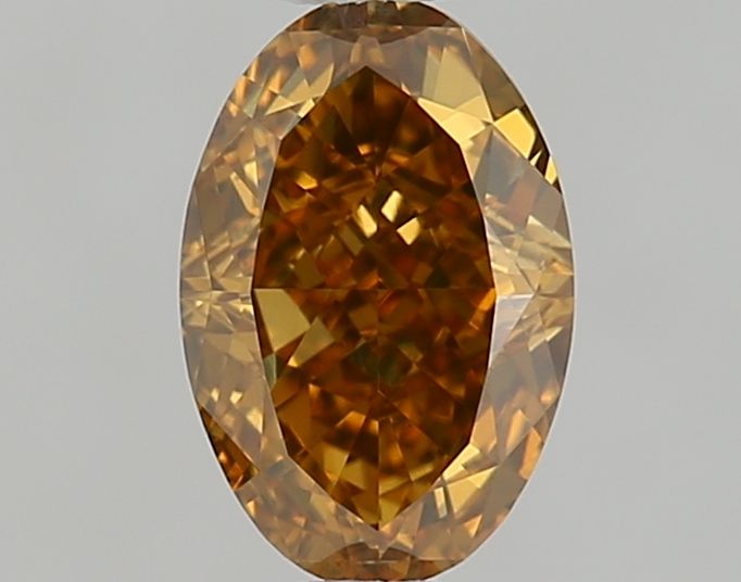 Oval Fancy Deep Brown Orange Natural Diamond 0.79ct VS1 loose diamond