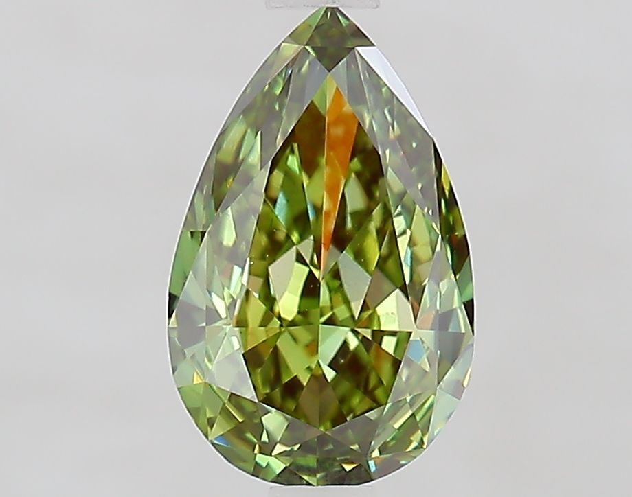 Pear Fancy Vivid Green Lab-grown Diamond 1.57ct VS1 loose diamond