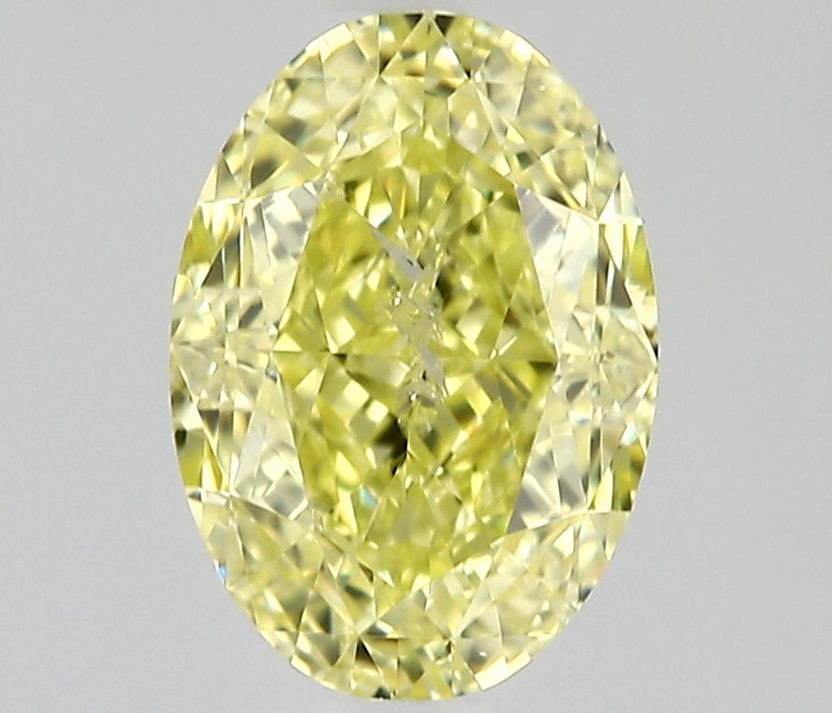 Oval Fancy Intense Yellow Natural Diamond 1.03ct I2 loose diamond