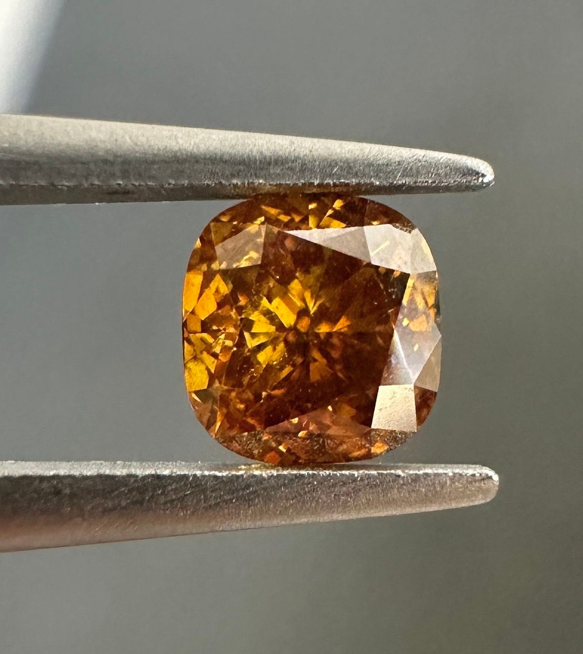 Cushion Fancy Deep Brown Orange Natural Diamond 0.53ct SI2 loose diamond