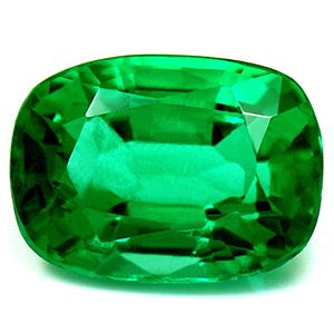 Cushion Green Emerald 1ct loose gemstone