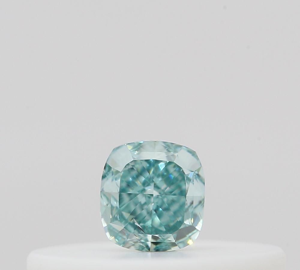 Cushion Fancy Intense Blueish Green Natural Diamond 0.07ct loose diamond