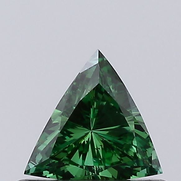 Triangular Fancy Vivid Green Lab-grown Diamond 0.25ct VS1 loose diamond