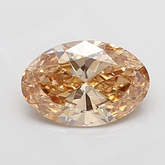Oval Champagne Lab-grown Diamond 2.51ct VS1 loose diamond