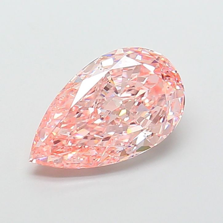 Pear Fancy Vivid Pink Lab-grown Diamond 4.52ct VS2 loose diamond