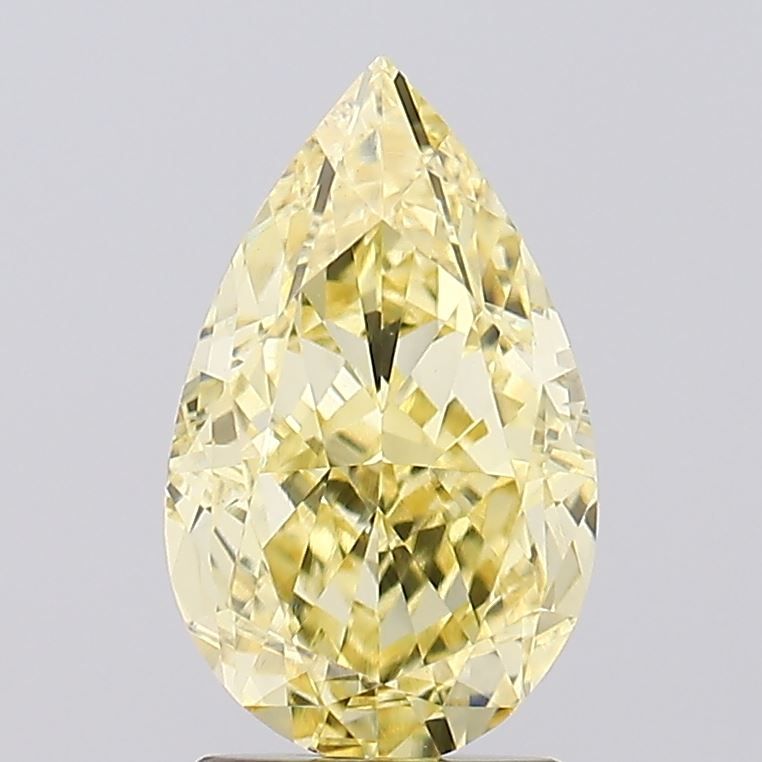 Pear Fancy Yellow Lab-grown Diamond 2.43ct VVS2 loose diamond