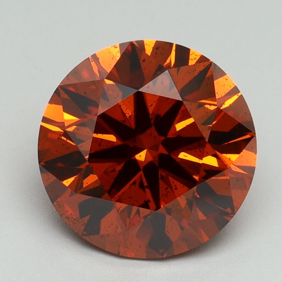 Round Fancy Deep Orange Lab-grown Diamond 3.13ct SI1 loose diamond