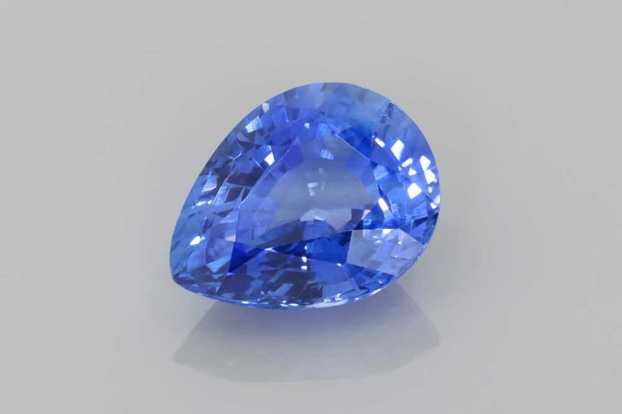 Pear Blue Sapphire 3.06ct loose gemstone