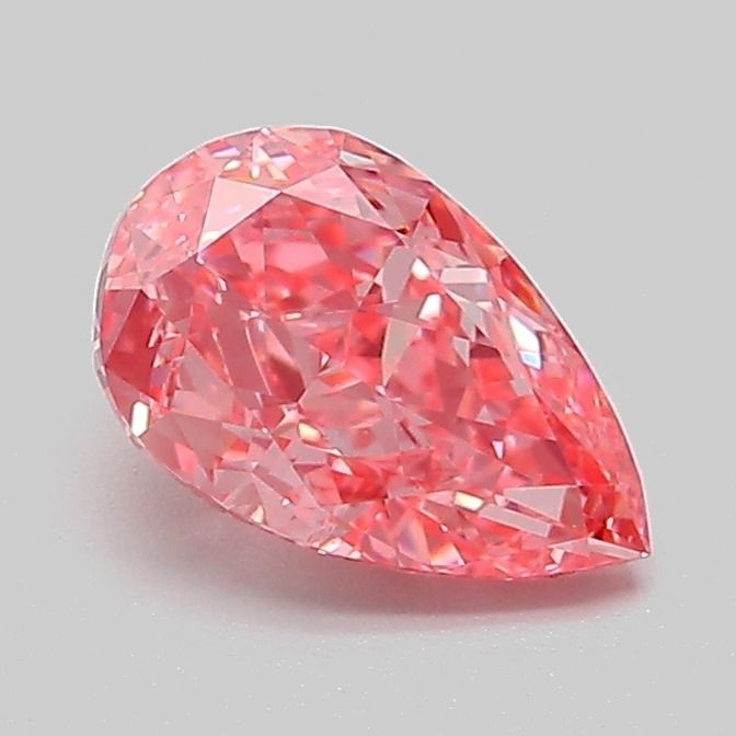 Pear Fancy Vivid Pink Lab-grown Diamond 1.06ct VVS2 loose diamond