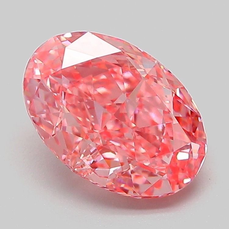 Oval Fancy Vivid Pink Lab-grown Diamond 2.09ct VVS2 loose diamond